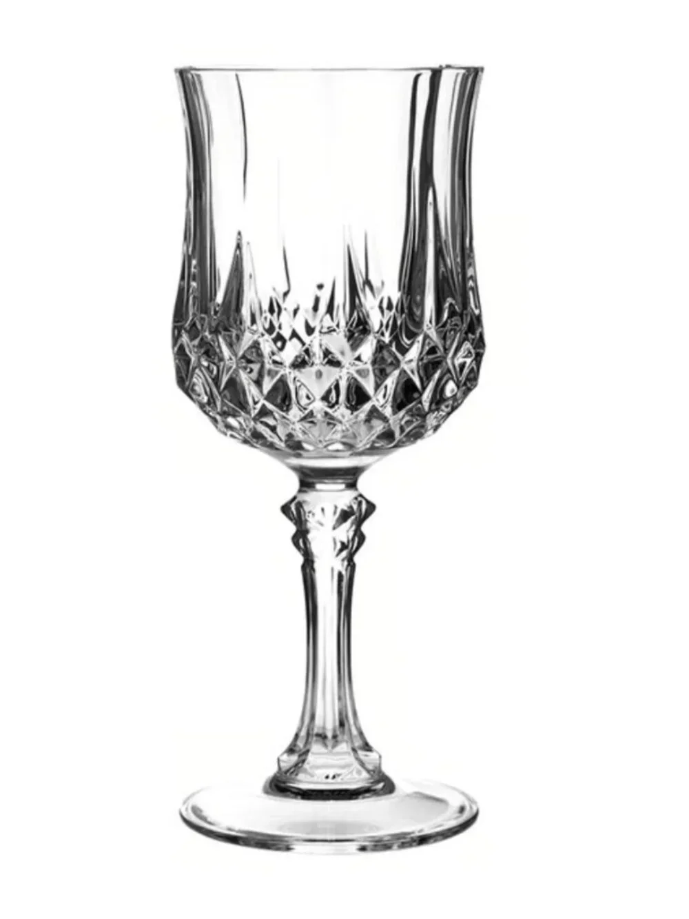 Vintage Cristal D'Arques Longchamp Water Goblets Lead Crystal 8 Ounces Set of 5